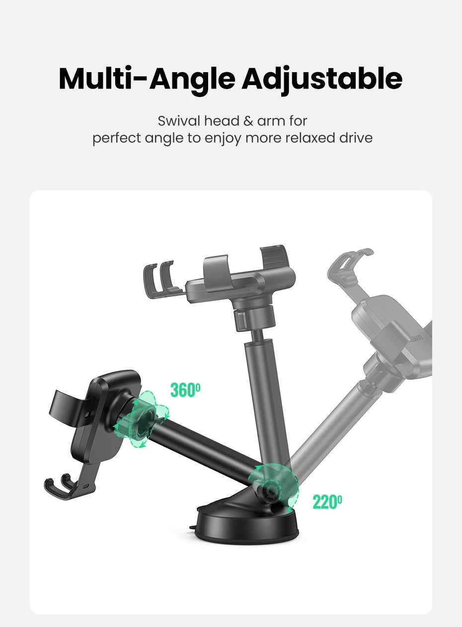 60990 Gravity Phone Holder with Suction Cup (Black)