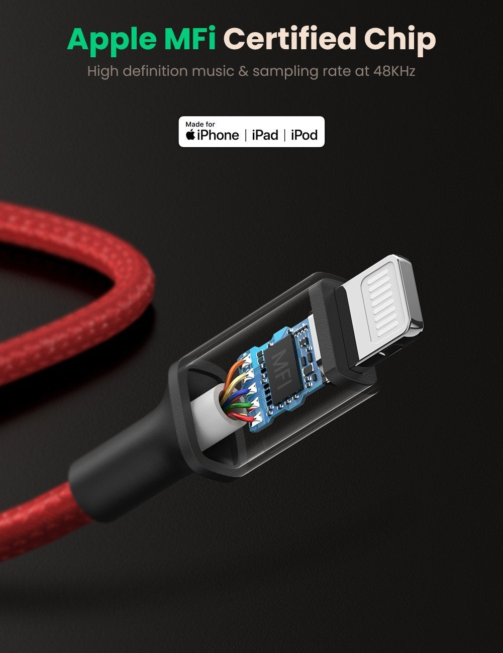 70507 iPhone 8-pin to 3.5mm Adapter