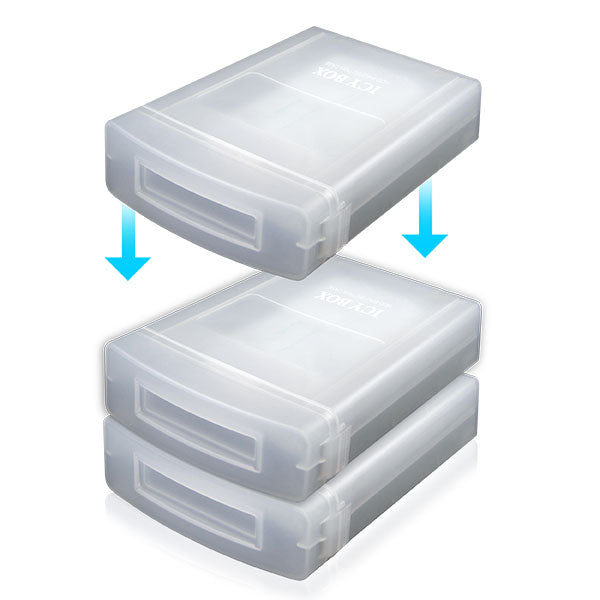 External 3.5" IDE SATA HDD Anti-Static hdd storage Box Clear