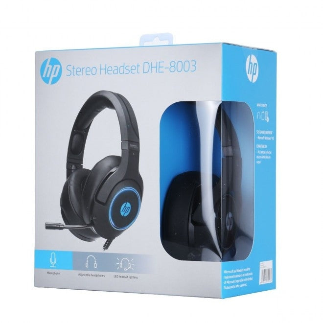 DHE-8003 USB Stereo Gaming Headset with 7.1 Surround Sound, 50mm Driver