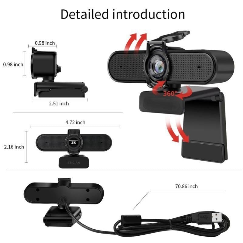 WEB Camera C930 Full HD 1440P Wide Angle Video Calling Microphone Set