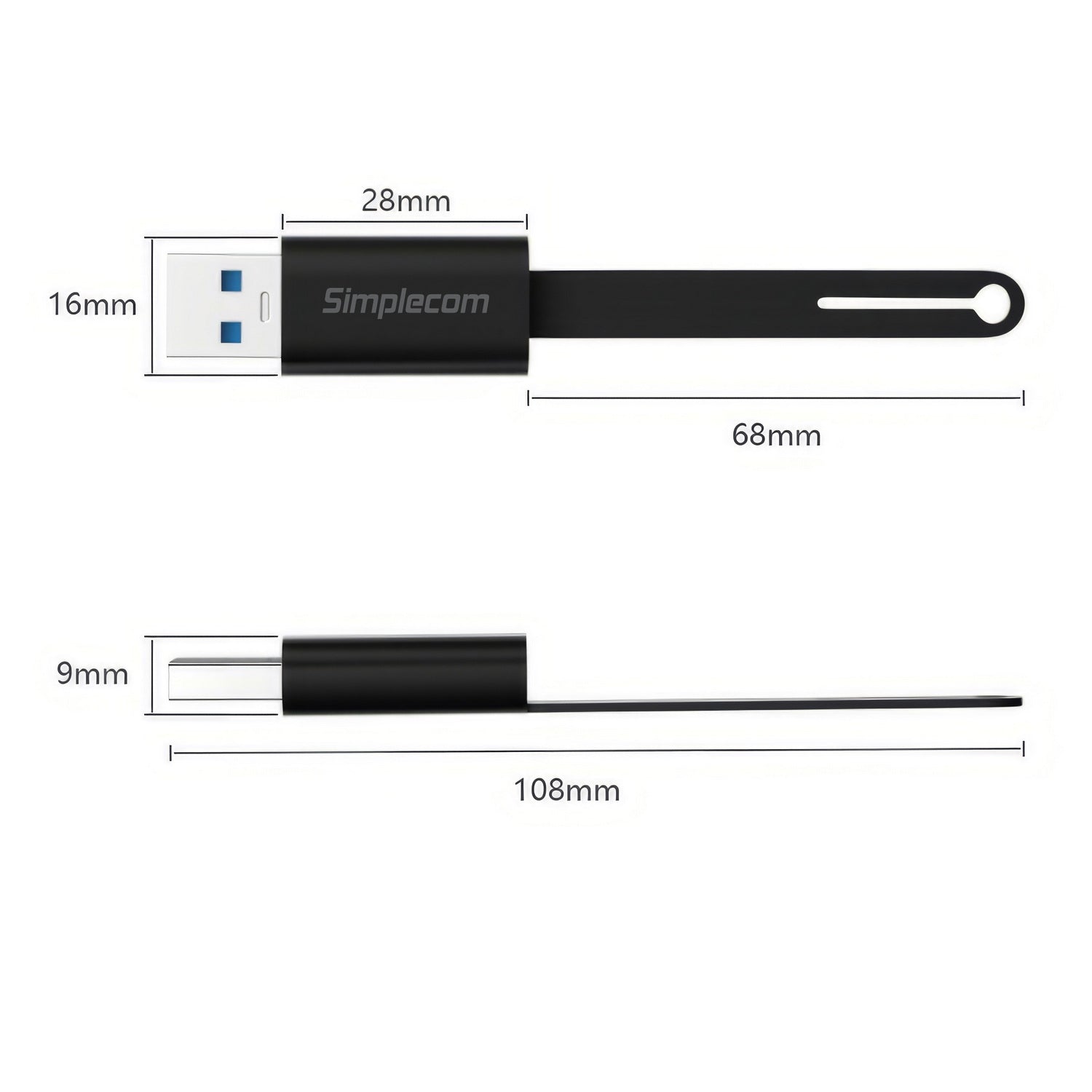 CA132 USB-A Male to USB-C Female Adapter USB 3.2 Gen 2 Data & Charging Double-Side 10Gbps