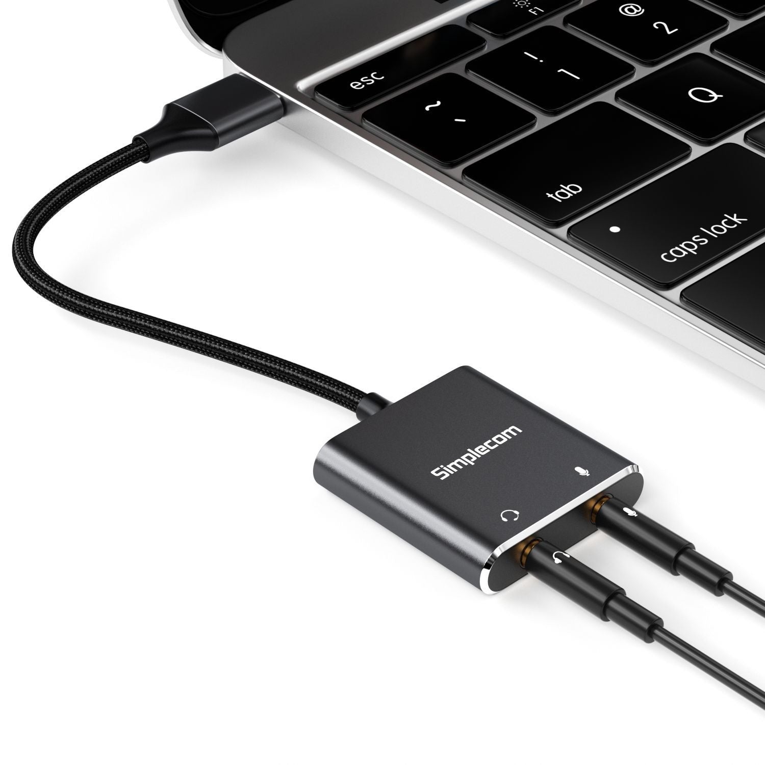 CA152 USB to 3.5mm Audio and Microphone Sound Card Adapter for TRS or TRRS Headset with Mic