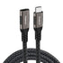 CAU605 USB-C Male to Female Extension Cable USB 3.2 Gen2 PD 100W 20Gbps 0.5M