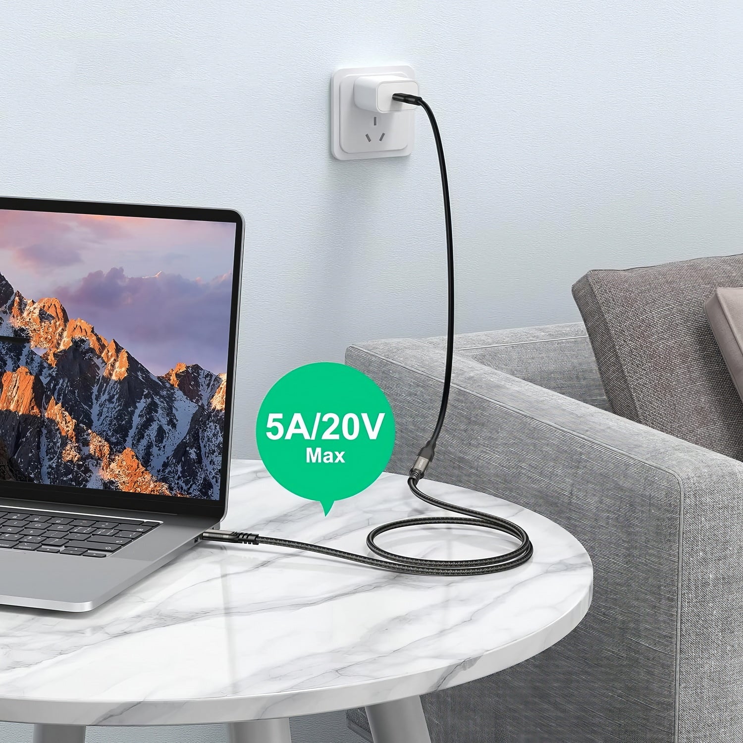 CAU605 USB-C Male to Female Extension Cable USB 3.2 Gen2 PD 100W 20Gbps 0.5M