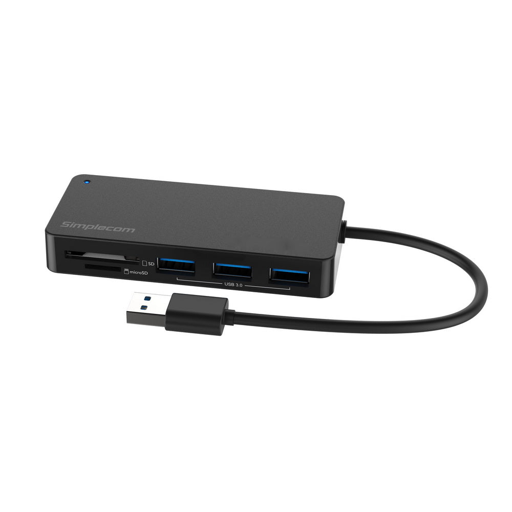 CH368 3 Port USB 3.0 Hub with Dual Slot SD MicroSD Card Reader