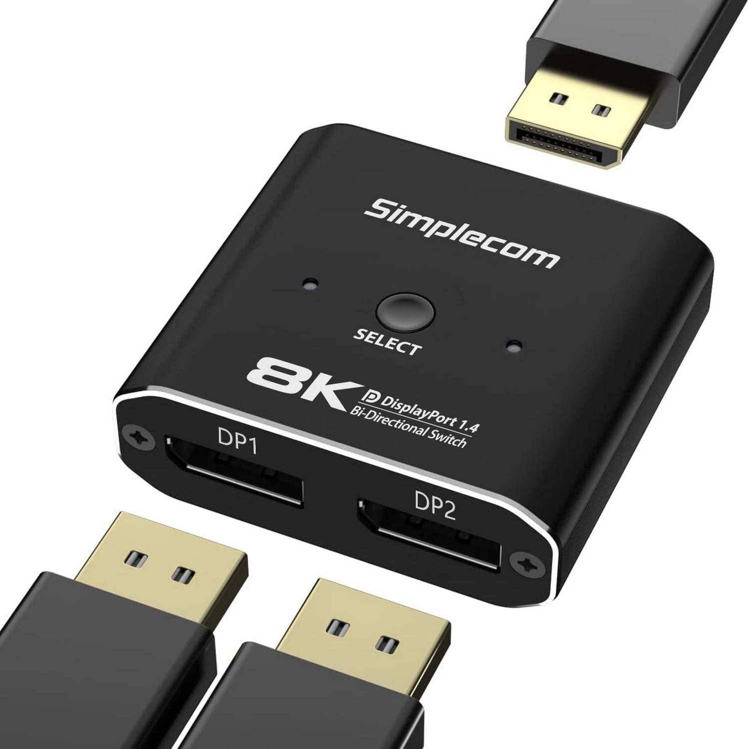 CM202 Bi-Directional 2 Way DisplayPort Switch Selector DP 1.4 8K