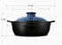 Color King 1600ml Stone Casserole with Lid PFOA Free Oven Microwave Safe Blue