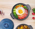 Color King 1600ml Stone Casserole with Lid PFOA Free Oven Microwave Safe Blue