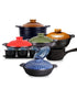 Color King 1600ml Stone Casserole with Lid PFOA Free Oven Microwave Safe Blue