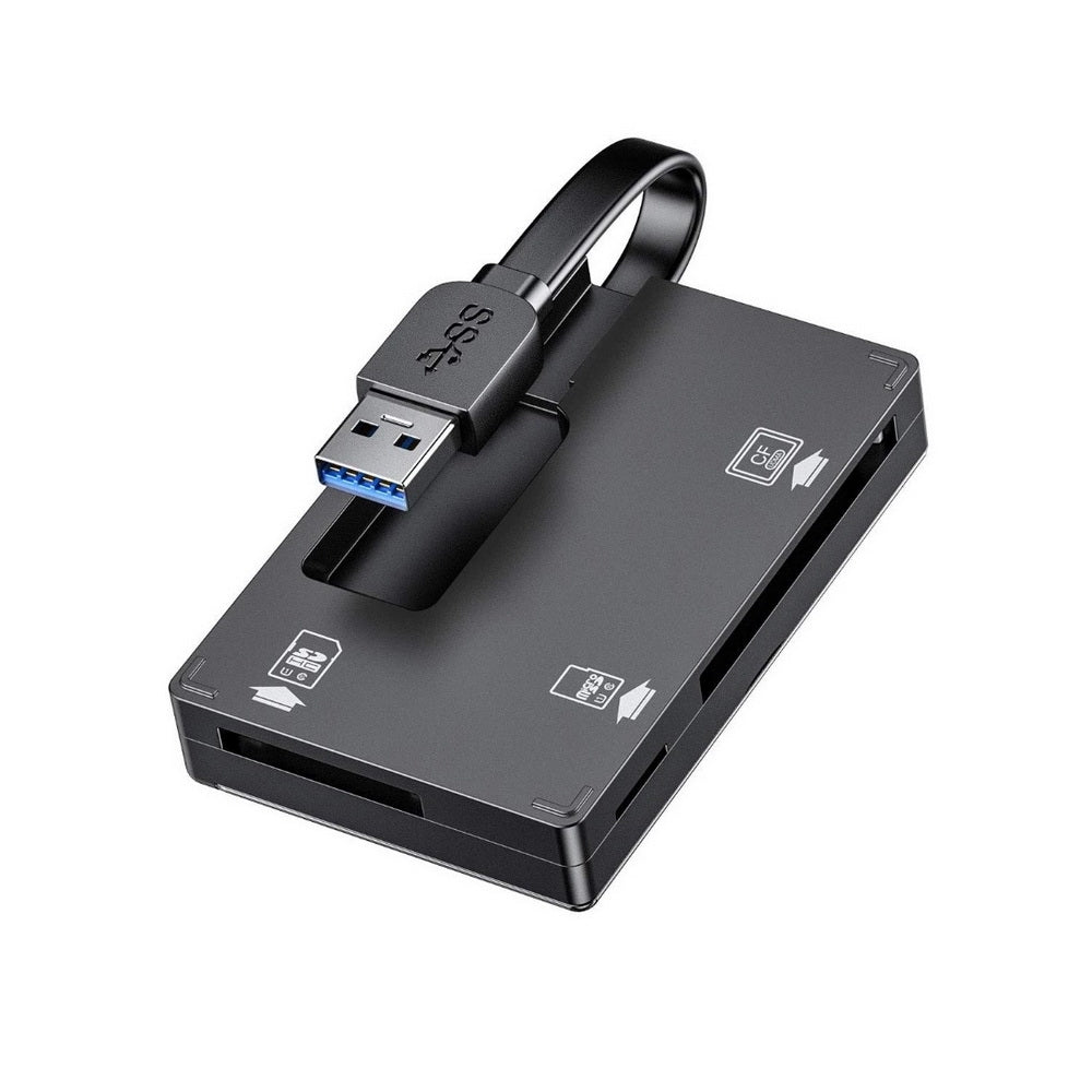 CR309 3-Slot SuperSpeed USB 3.0 Card Reader with Card Storage Case
