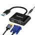 DA316A USB to HDMI + VGA Video Card Adapter with 3.5mm Audio