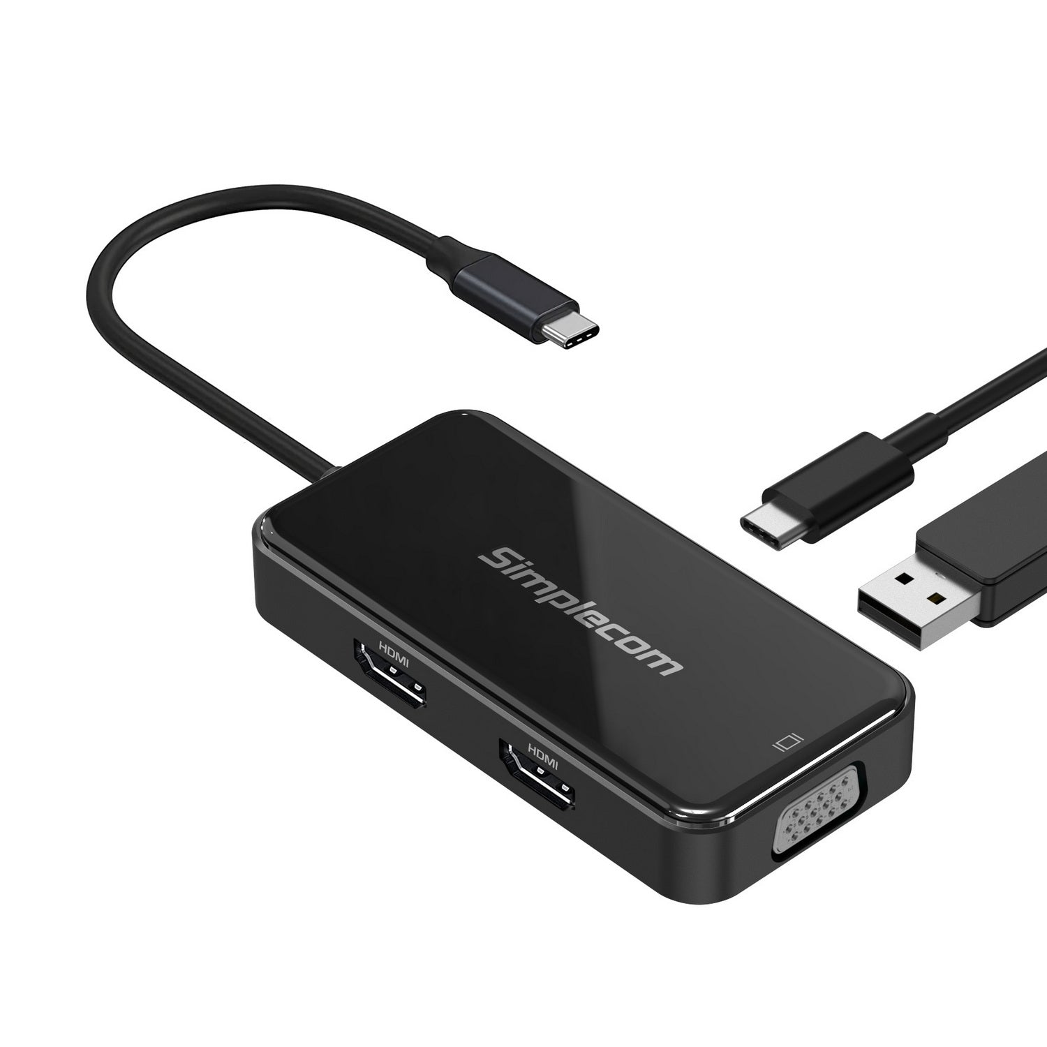 DA451 5-in-1 USB-C Multiport Adapter MST Hub with VGA and Dual HDMI