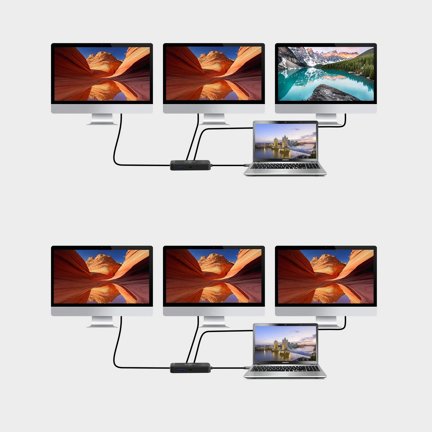 DA451 5-in-1 USB-C Multiport Adapter MST Hub with VGA and Dual HDMI