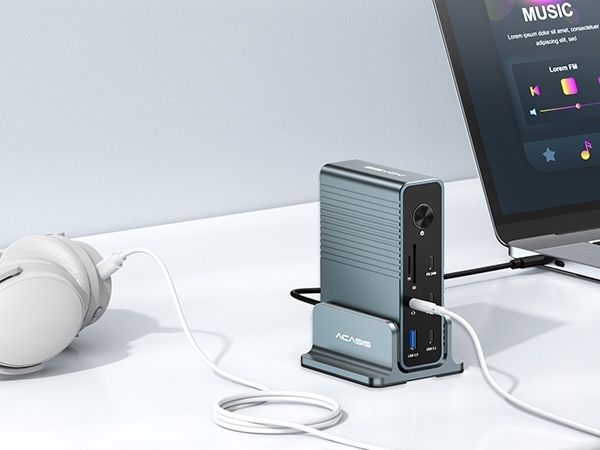 DS-7A15 15-in-1 USB-C Dock Triple 4K HDMI DP 10Gbps PD Docking Station