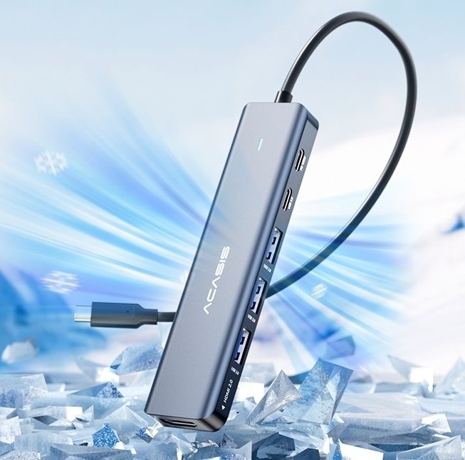 DS9901 6-in-1 USB-C Hub: 4K HDMI, 3x USB-A 3.0, USB-C x 1 100W PD x 1