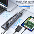 HS-716MG USB 3.2 Gen2 10Gbps 12V/8A 16 Port USB-A + On/Off Switch with AC Power Adapter for PC & Laptop