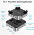 ACASIS M001PRO 14-in-1 Mac Mini Docking Station USB4 40Gbps Dock Dual 4K60Hz DP NVMe SSD x 2, USB-A x 3, DP x 2, PD/SD/TF Built for High-Performance Workstations