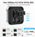 ACASIS M001PRO 14-in-1 Mac Mini Docking Station USB4 40Gbps Dock Dual 4K60Hz DP NVMe SSD x 2, USB-A x 3, DP x 2, PD/SD/TF Built for High-Performance Workstations