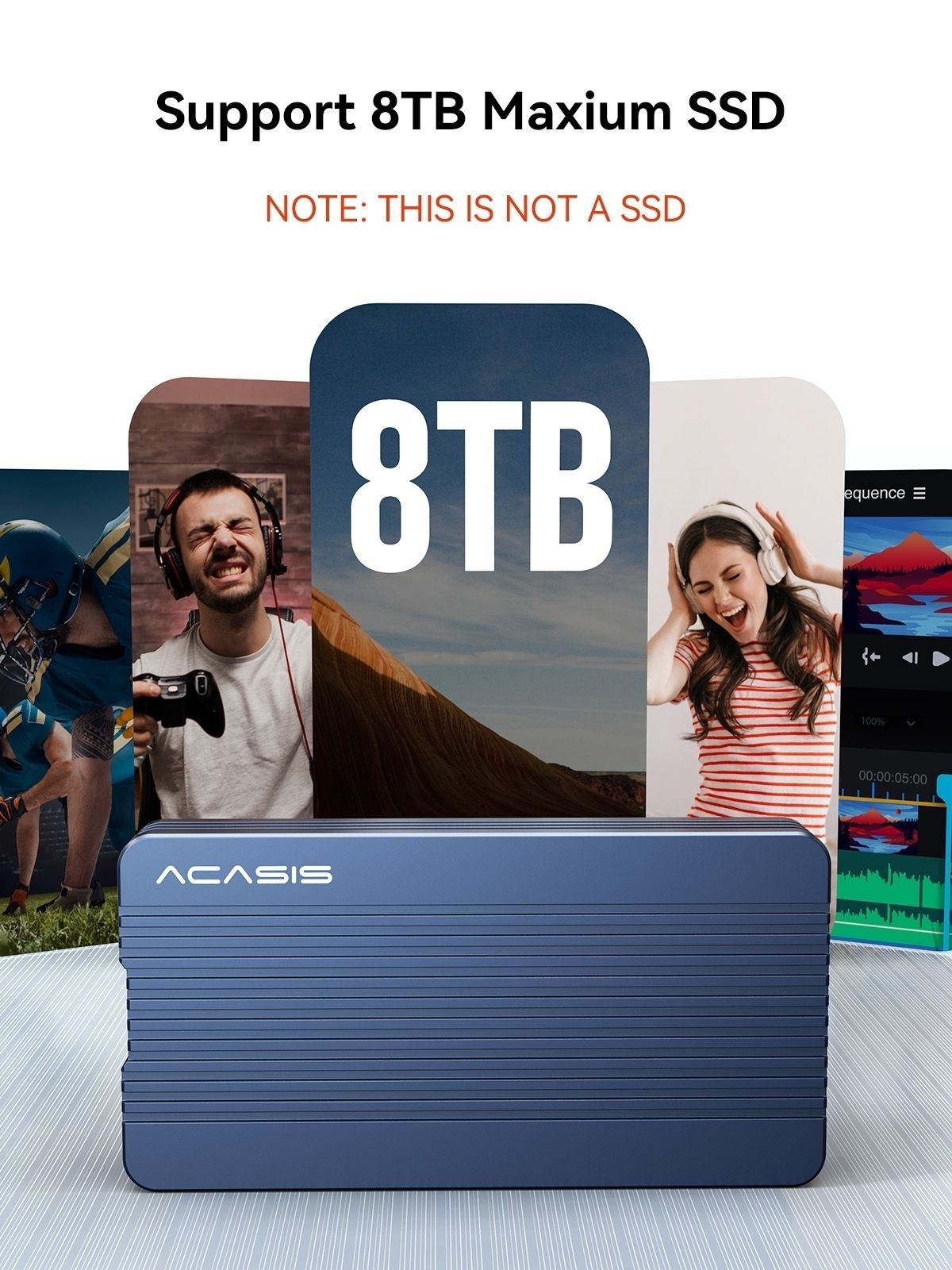 ACASIS TBU405Air USB4 40Gbps M.2 NVMe SSD Enclosure PCIe External Case Compatible with USB4/USB3.2/3.1/3.0/2.0
