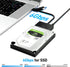 BENFEI 221BK USB 3.0 to SATA III Hard Drive Adapter for 2.5/3.5-inch HDD/SSD with 12V/2A Power Adapter, Support UASP