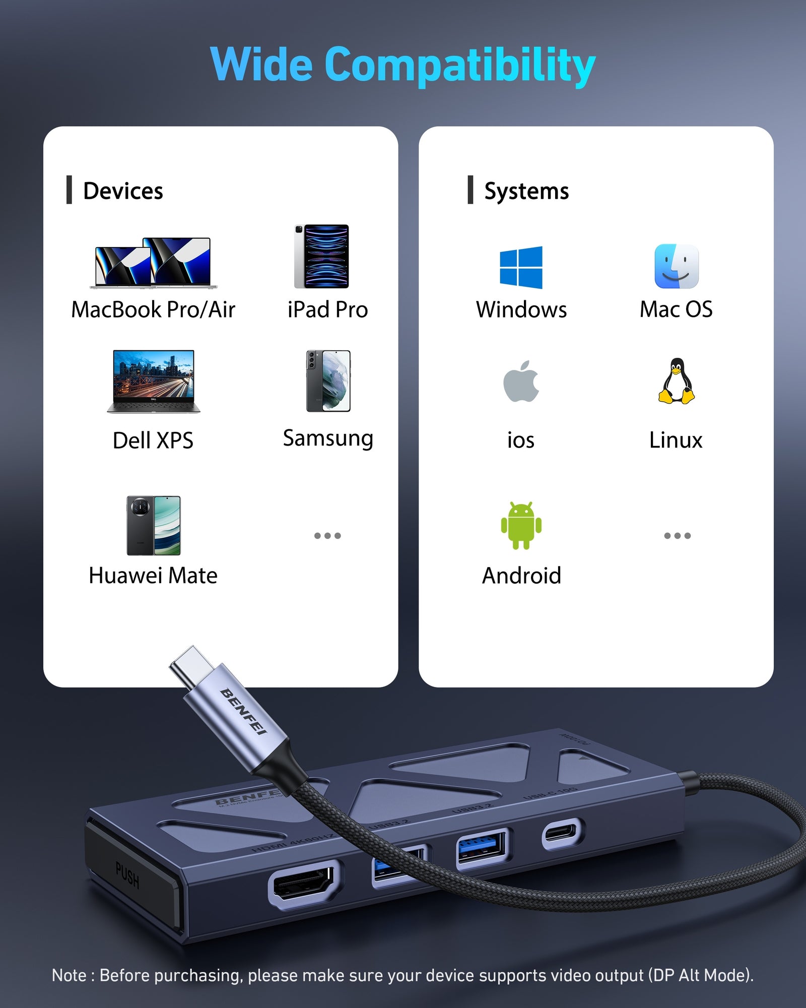 000389GY M.2 NVMe Enclosure with USB-C Hub