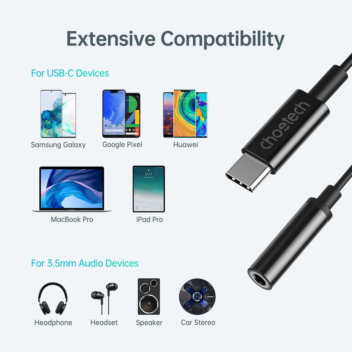 AUX003 USB-C To 3.5mm Headphone Adapter