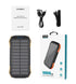 CHOETECH B658 10000mAh Solar Power Bank Waterproof Qi Wireless LED Torch Camping
