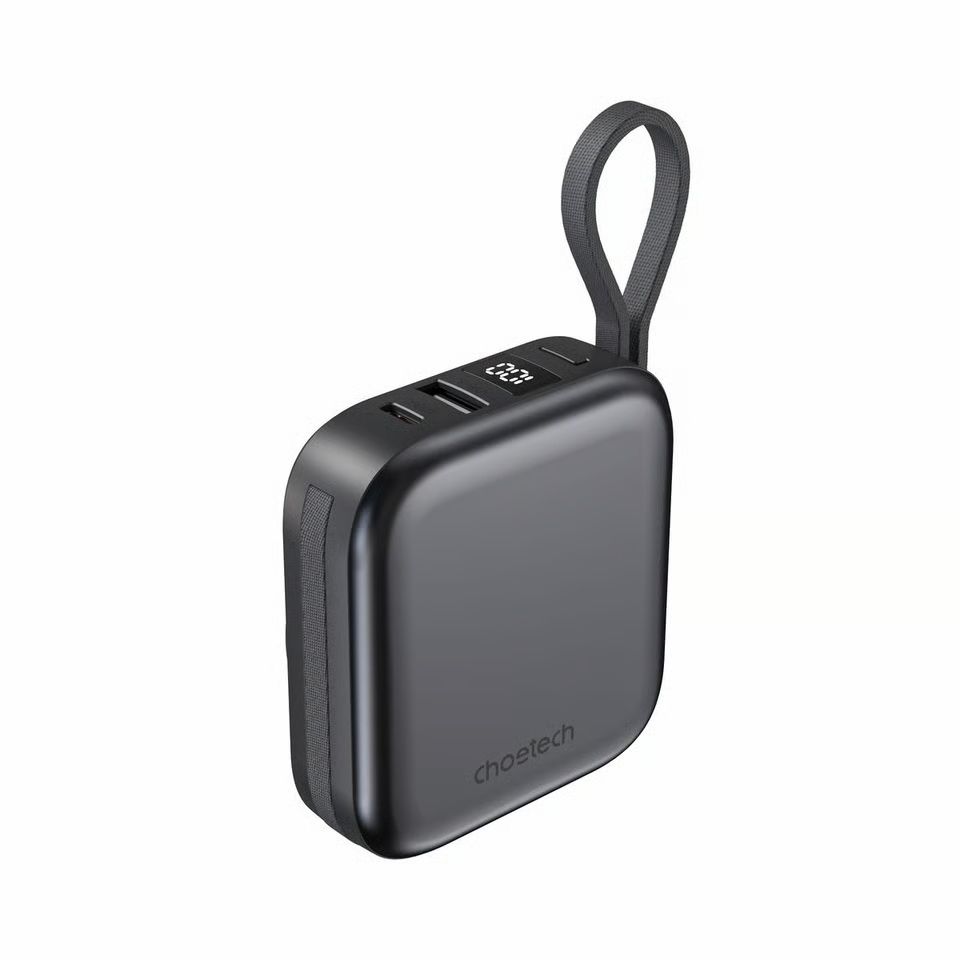 CHOETECH B697 10000mAh 22.5W Power Bank LED Display Apple Watch AirPods Black