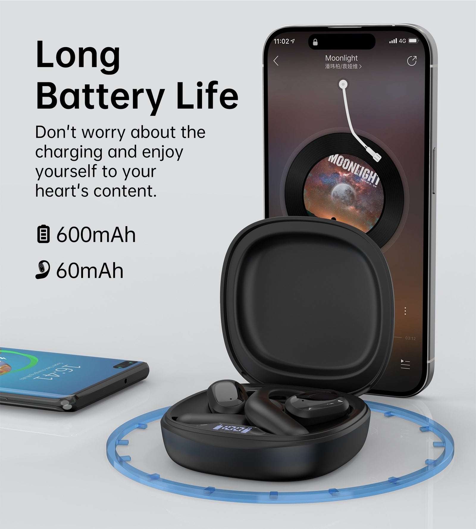 BH-T25 OWS Painless New Concept Bluetooth Earbuds V5.3 TWS Black