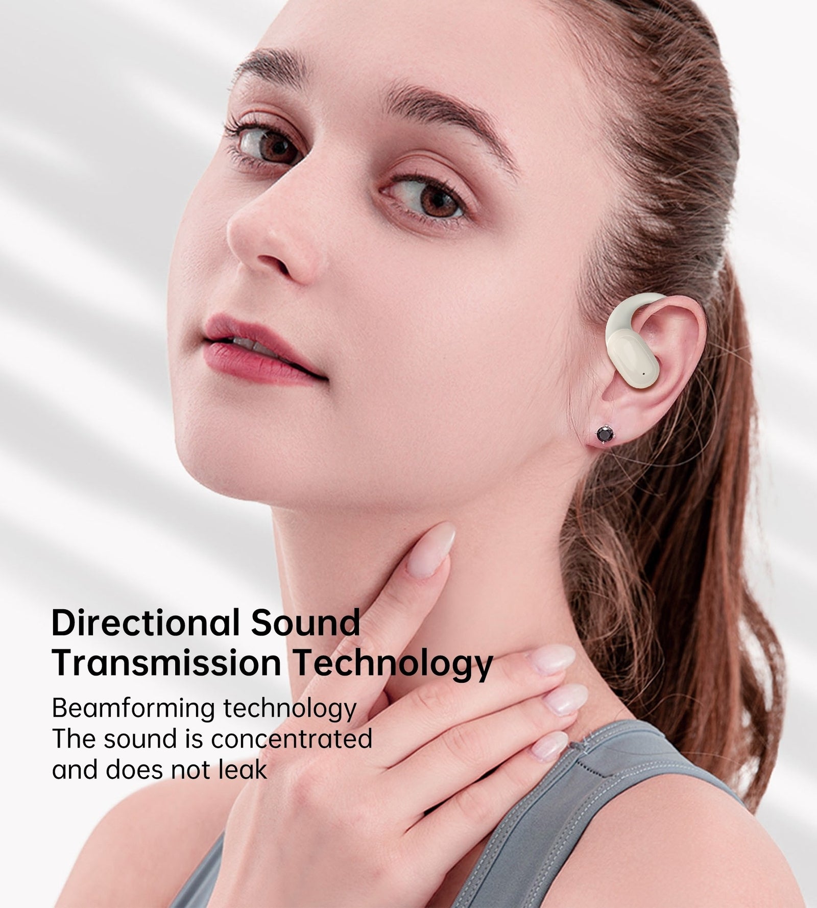 BH-T25 OWS Painless New Concept Bluetooth Earbuds V5.3 TWS White