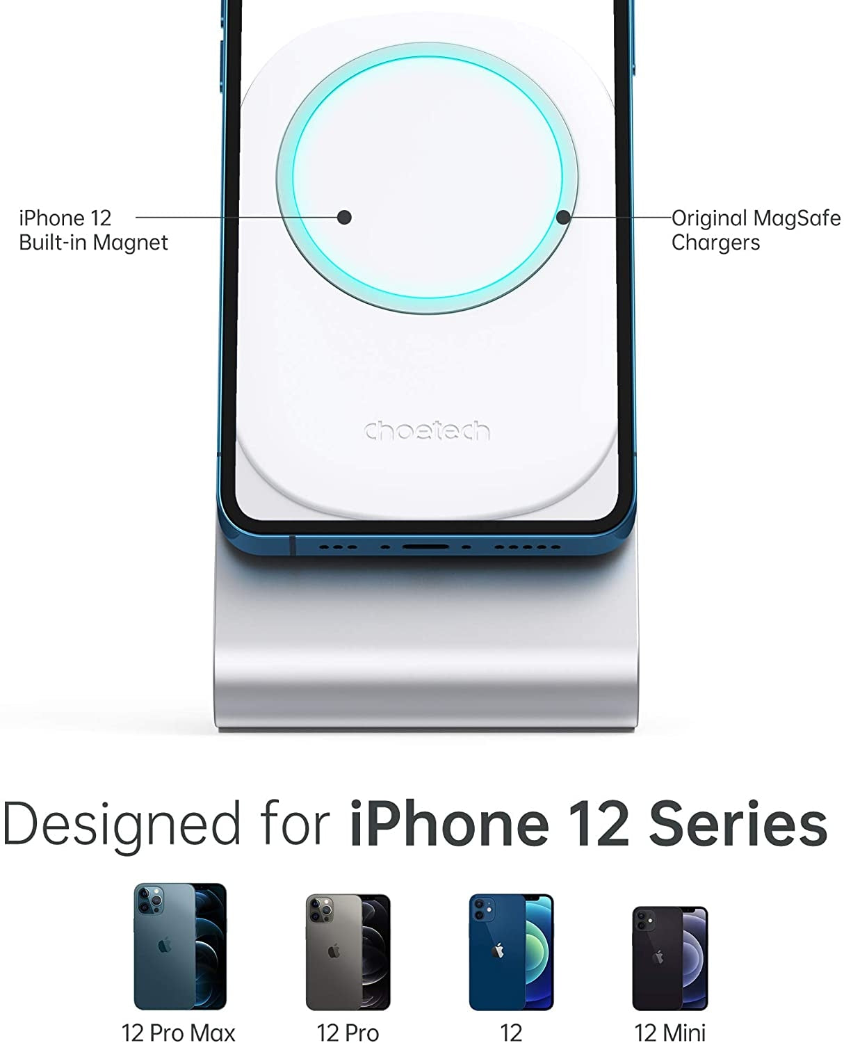 H046 Phone Stand For MagSafe Charger Aluminum (Stand Only)