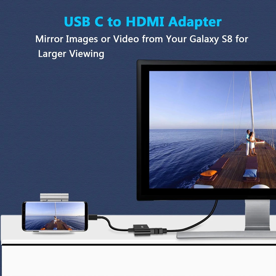 HUB-M03 USB-C To HDMI Adapter(4K@60hz) with 60W PD Charging Port