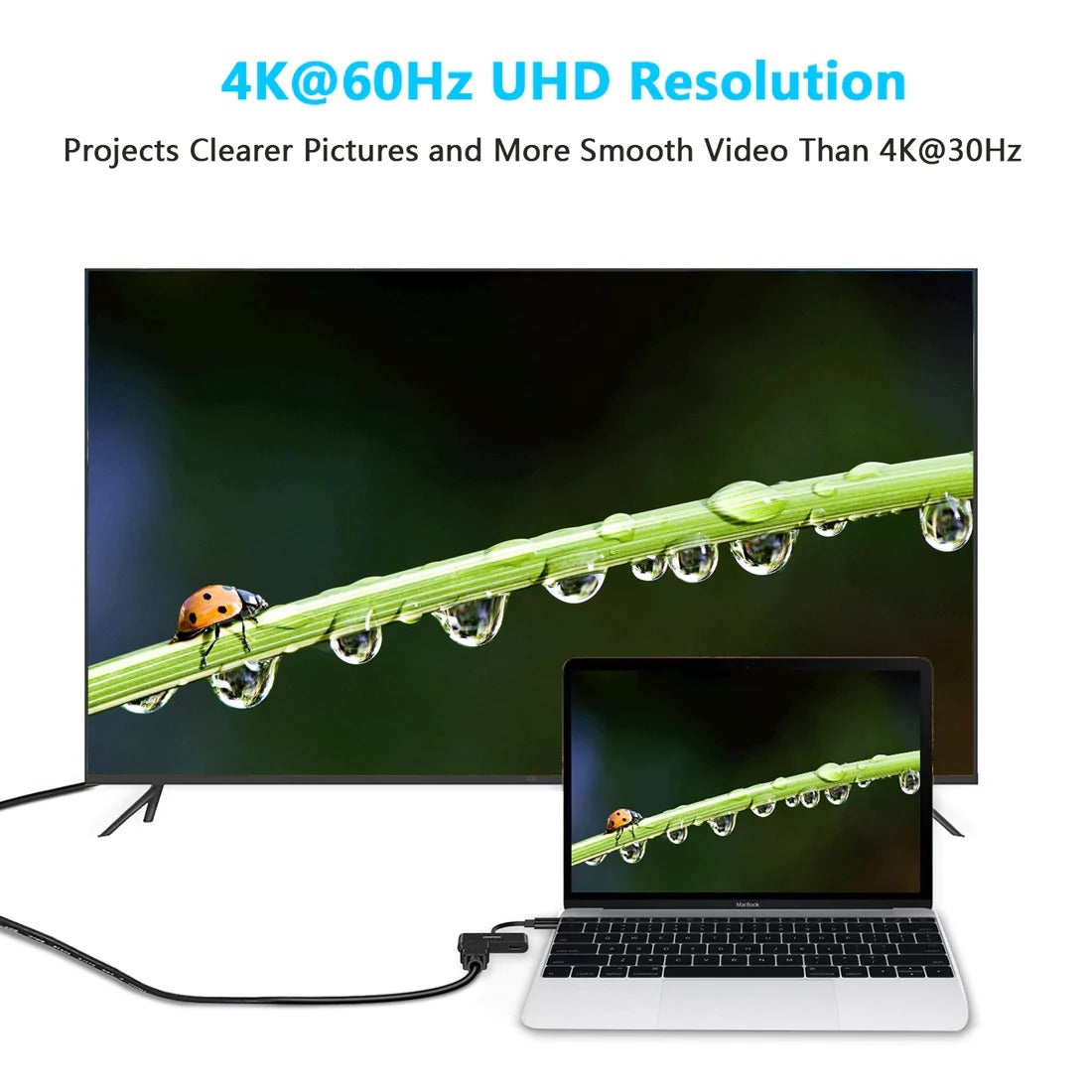 HUB-M03 USB-C To HDMI Adapter(4K@60hz) with 60W PD Charging Port