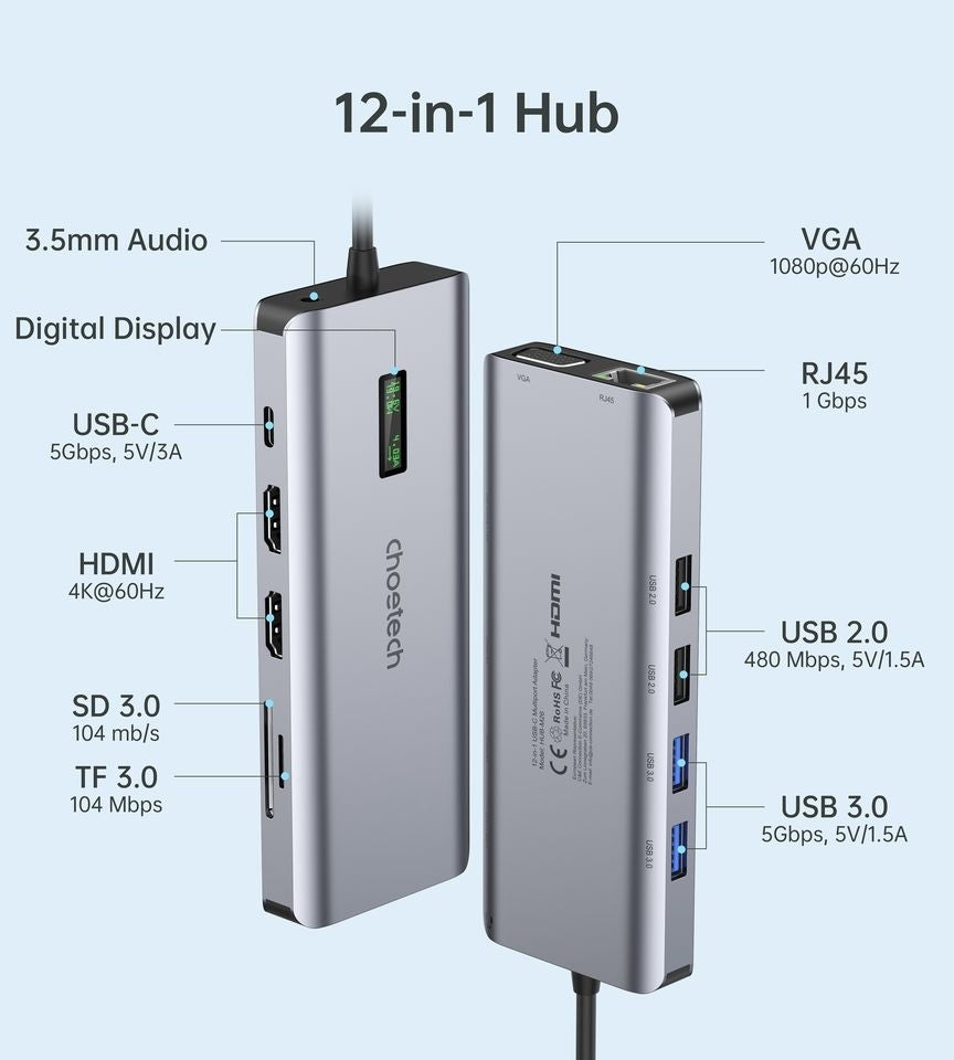 HUB-M26 12-in-1 USB-C Multiport Adapter