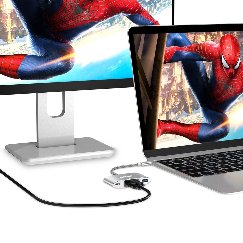 HUB-V02 USB-C to VGA & USB Multiport Adapter