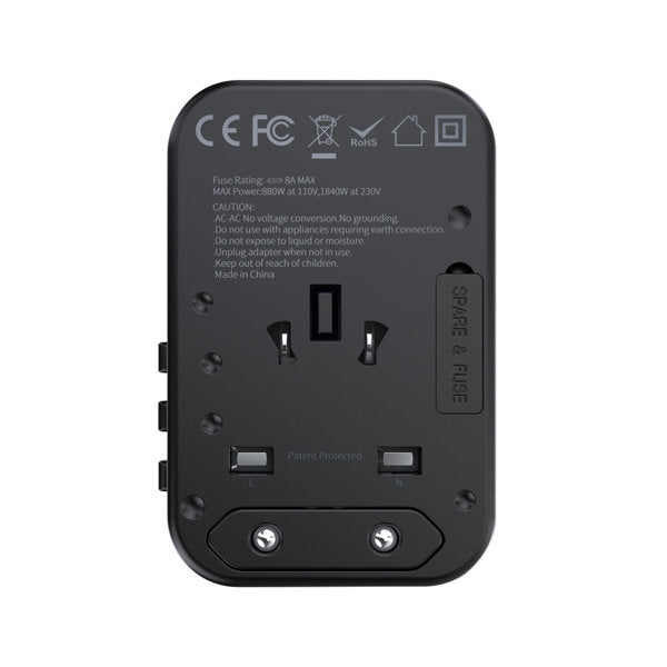 Choetech PD5009 65W GaN PD Travel Wall Charger, 3 Ports, Fast Charge Set