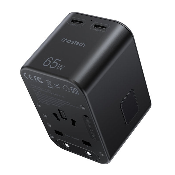 Choetech PD5009 65W GaN PD Travel Wall Charger, 3 Ports, Fast Charge Set