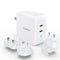 PD6008 GaN Dual USB-C 100W Travel Charger with US/EU/UK/AU Plugs Included