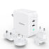 PD6008 GaN Dual USB-C 100W Travel Charger with US/EU/UK/AU Plugs Included