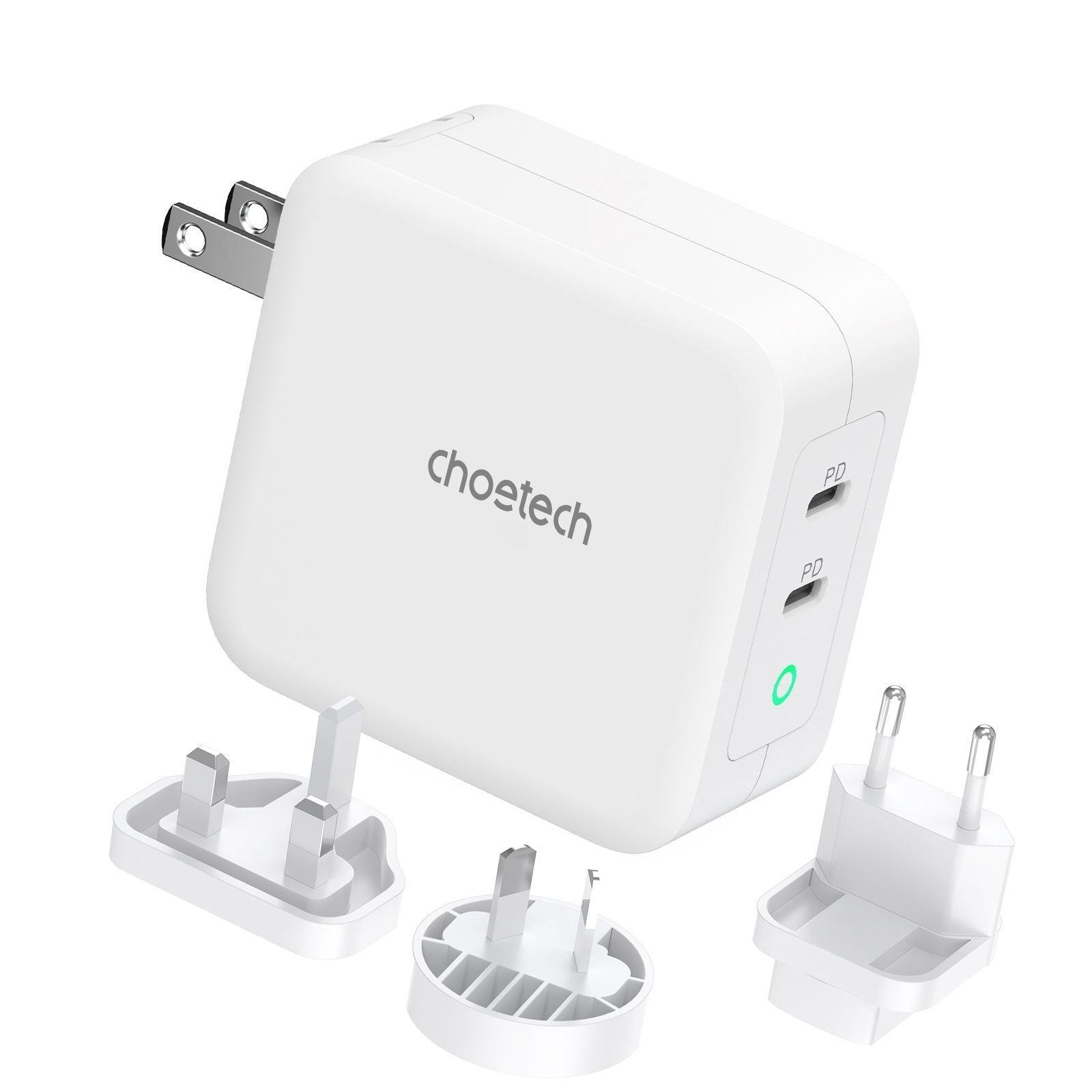 PD6008  GAN Dual Type-C 100w Travel Charger (US/EU/UK/AU)