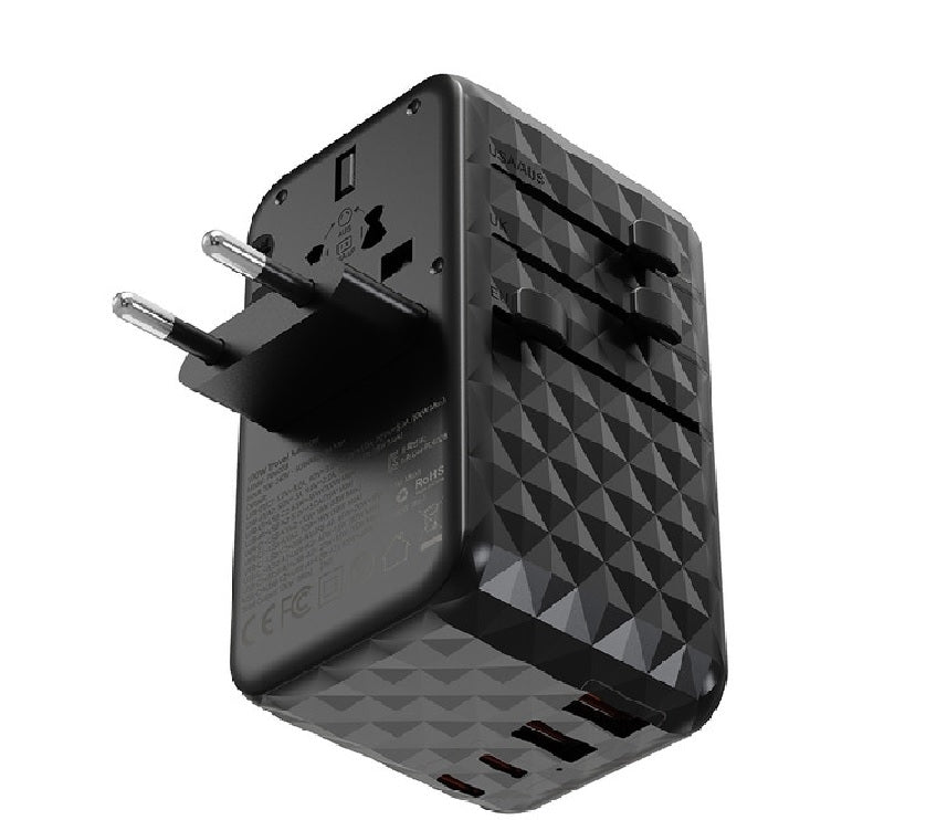 PD6028 2C+2A+AC 5 Ports GaN Tech PD100W Travel Wall Charger