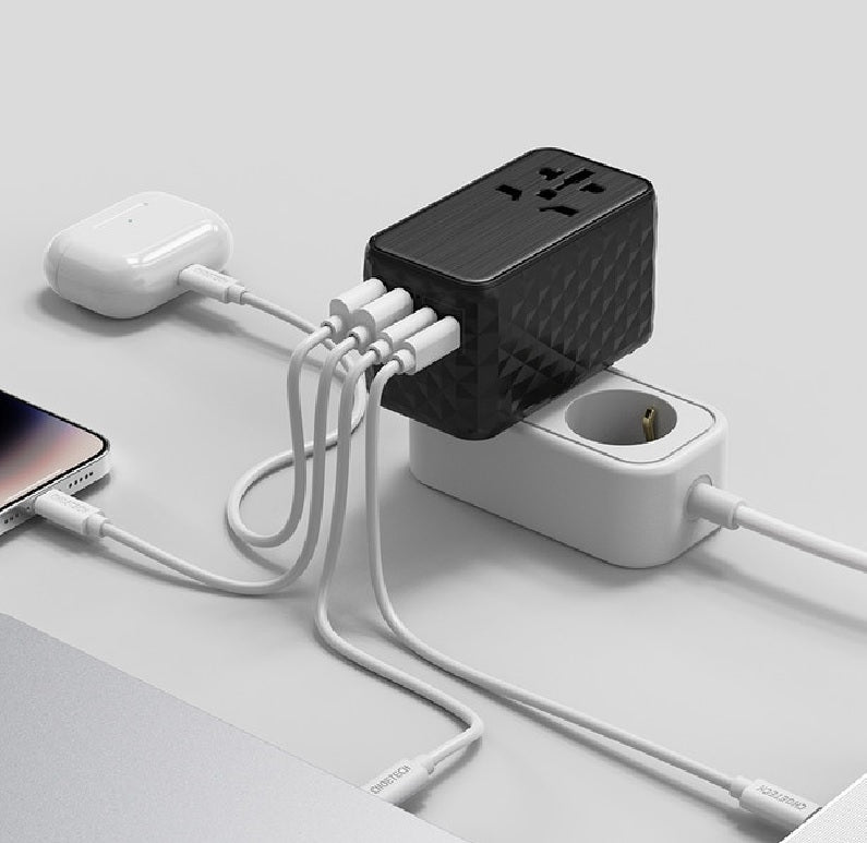PD6028 2C+2A+AC 5 Ports GaN Tech PD100W Travel Wall Charger