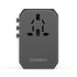 PD6045 GaN Tech 2C+2A 45W Travel Adapter with US EU UK AU Plugs Black