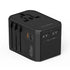 PD6045 GaN Tech 2C+2A 45W Travel Adapter with US EU UK AU Plugs Black