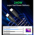 CHOETECH XCC-1036 USB-C M to M PD3.1 240W Super Fast Charging Cable 2M