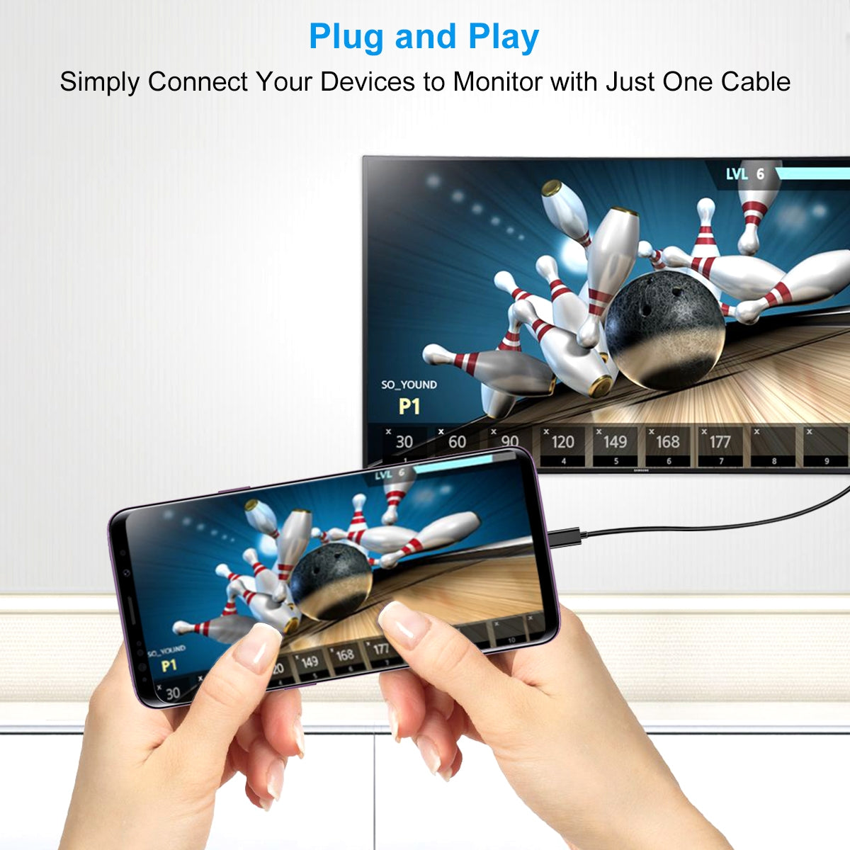 XCP-1801BK USB-C to DisplayPort Cable 1.8m