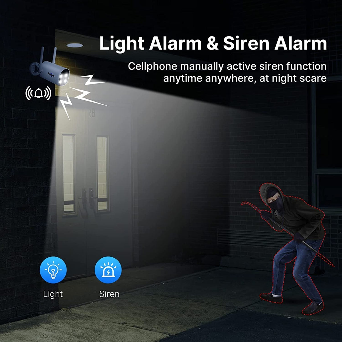 C40 WiFi Battery Security Camera with Solar Panel, 4MP, IP66 Rated