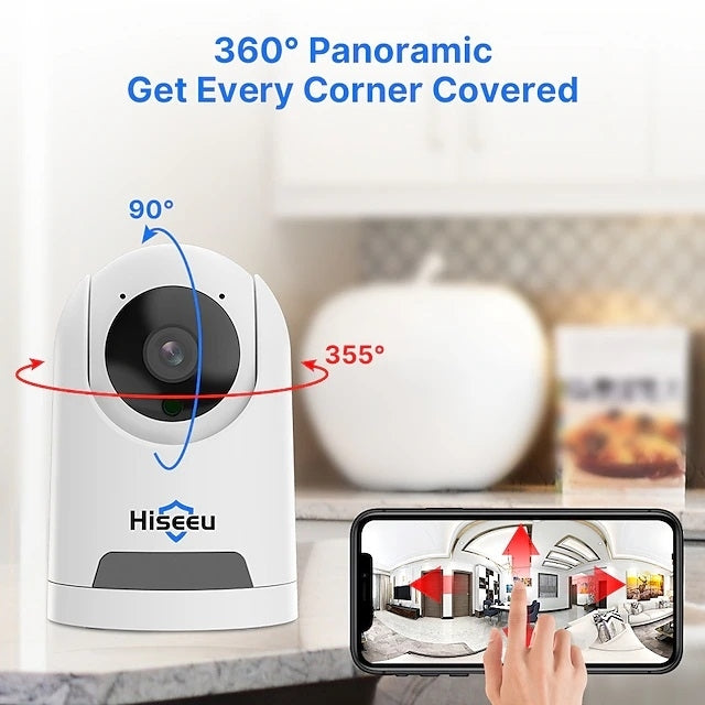 FH2E 4MP Home WiFi Smart Camera with Pan-Tilt View and Motion Email Alerts