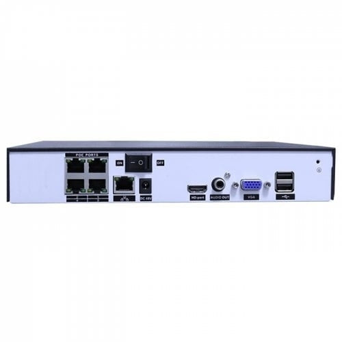 H5NVR-P4 4-Channel 1080P PoE Network Video Recorder with H.265 Compression